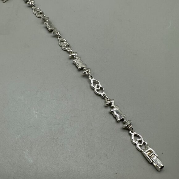 3/$30 Mom Bracelet Pink Rhinestone Heart Link Silver Gift Jewelry for Her 7" - Picture 9 of 12